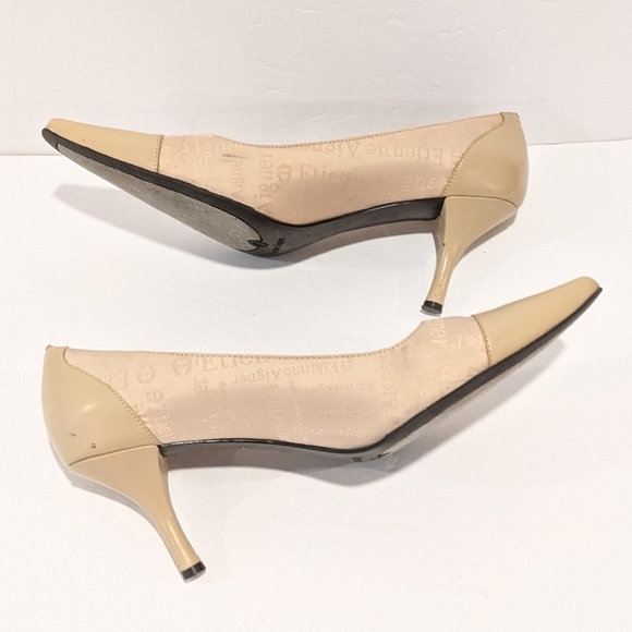 𝅺etienne Aigner cream pointy toe heels sz 7.5 - Picture 6 of 16